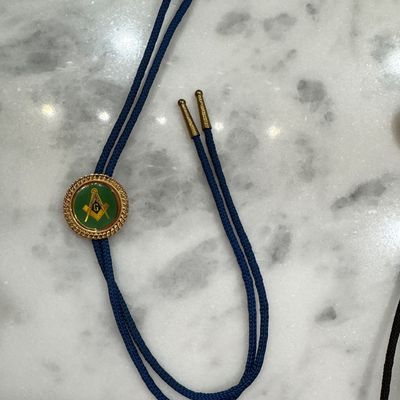Vintage Masonic Bolo Tie L4