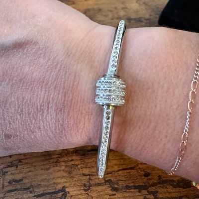 Cute And Sparkly Stainless Steel Bangle K2