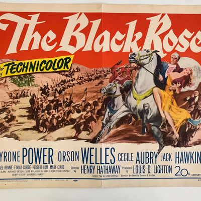 The Black Rose vintage 1950 movie poster