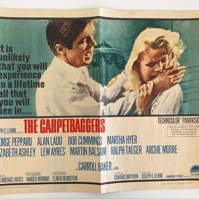 The Carpetbaggers 1964 vintage movie poster