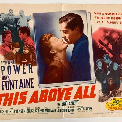 This Above All 1942 vintage movie poster