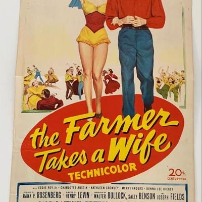 The Farmer Takes a Wife 1953 vintage movie poster