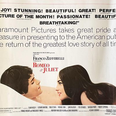 Romeo and Juliet 1968 vintage movie poster