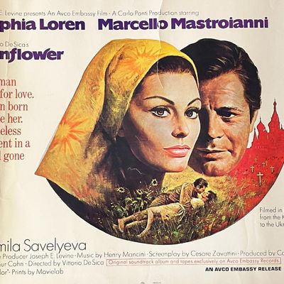 Sunflower 1970 vintage movie poster