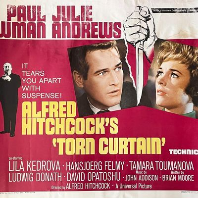 Torn Curtain 1966 Original Vintage Movie Poster 22x28 Alfred Hitchcock Paul Newman