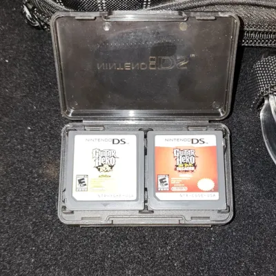 Nintendo DS Guitar Hero On Tour Hand Held Guitar Grip Controller & On Tour Decades Games plus Guitar Carrying Case