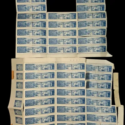 Vintage 1940s Italian Revenue Tax Stamps | Rare Pieces in tact Uncut sheet