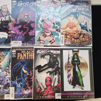 Marvel Comic Book Lot Fantastic Four Black Panther Hawkeye & Much More