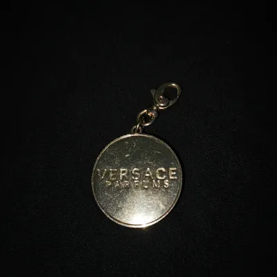 VINTAGE VERSACE MEDUSA PARFUMS BAG CHARM KEYCHAIN