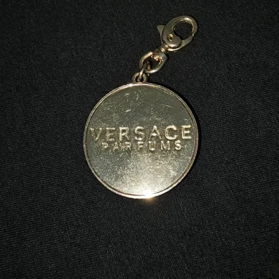 VINTAGE VERSACE MEDUSA PARFUMS BAG CHARM KEYCHAIN