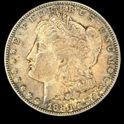 Sale Photo Thumbnail #12: This 1880-S Morgan is not graded. The silver content is 90%. [PM]