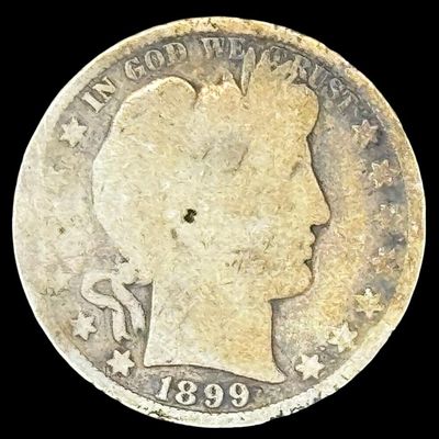 Sale Photo Thumbnail #73: This 1899 Barber half dollar is not graded. The silver content is 90%. [PM]