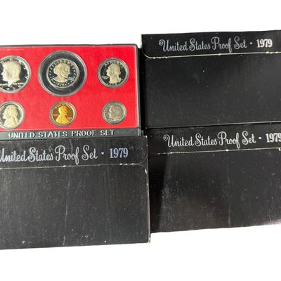 Sale Photo Thumbnail #86: Includes four 1979 U.S. proof sets. [PM]