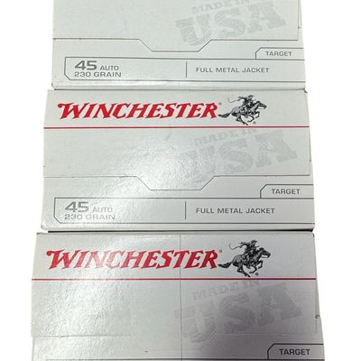 Sale Photo Thumbnail #94: Includes three boxes of .45 caliber FMJ ammo. Each box contains 100 rounds. Total of 300 rounds. **NO SHIPPING ON AMMUNITION.** [RS]