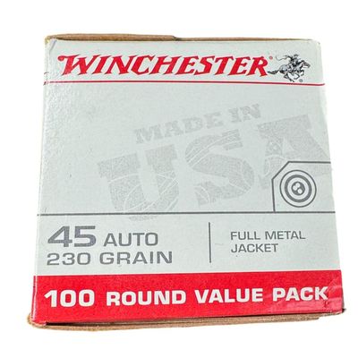 Sale Photo Thumbnail #95: Includes three boxes of .45 caliber FMJ ammo. Each box contains 100 rounds. Total of 300 rounds. **NO SHIPPING ON AMMUNITION.** [RS]