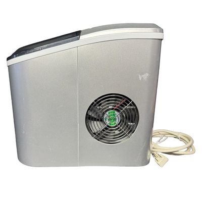 Sale Photo Thumbnail #108: This countertop piece is designed to produce up to 26 pounds of bullet-shaped ice per day. The unit automatically pauses and illuminates an indicator light when the ice basket is completely full or when it requires more water. It is working at the time of