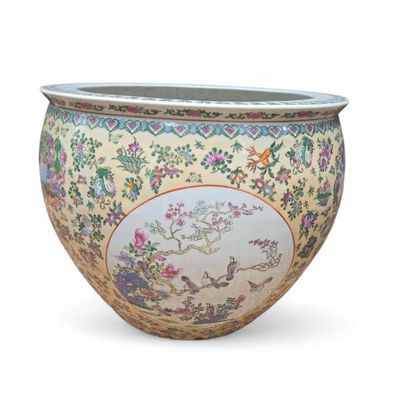 Sale Photo Thumbnail #21: Vintage Asian goldfish bowls $249 each  - pair avail 