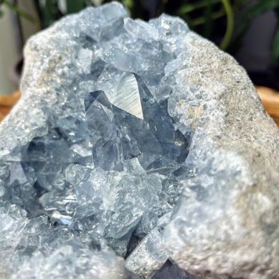 Sale Photo Thumbnail #26: XLarge celestine geodes 349 and 389 each