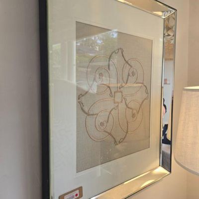 Sale Photo Thumbnail #68: EMBROIDERED MIRROR FRAMED ARTWORK 