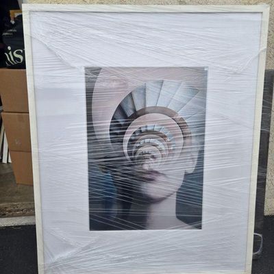 Sale Photo Thumbnail #76: Custom framed LARGE artwork
