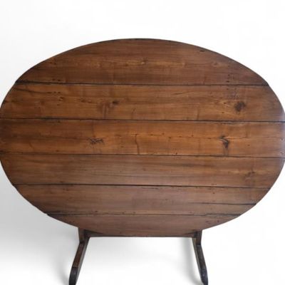 Sale Photo Thumbnail #92: antique titlt top cherry wine table