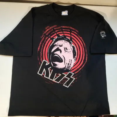 Vintage 1994 KISS Fork Head T Shirt USA Single Stitch XL 90s Rare