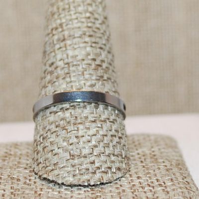 Size 10½ Delicate Stainless Steel "TRIPLE CROWN" Ring (1.5g)