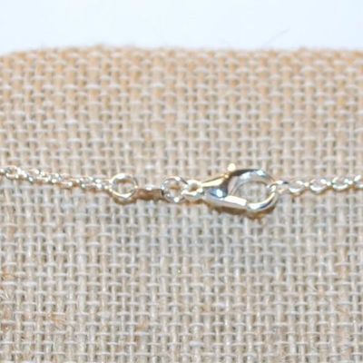 VINTAGE Style Double Square Block PENDANT (1" x 1") on a Silver Tone Necklace Chain 18" L