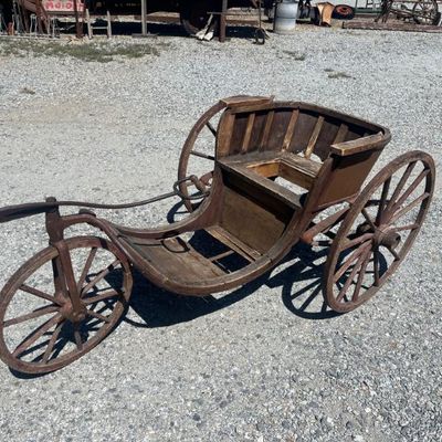 Sale Photo Thumbnail #24: Antique Child's Transport Cart