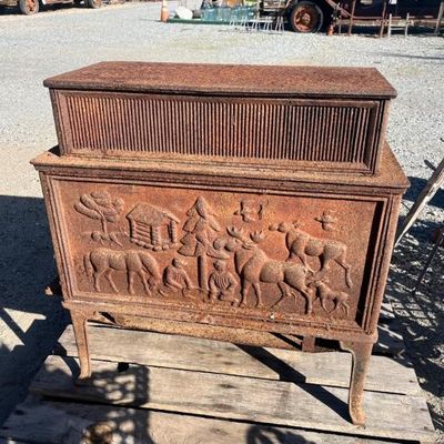 Sale Photo Thumbnail #8: Antique Decorative Cast Iron Stove