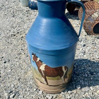 Sale Photo Thumbnail #60: Painted Vintage Milk Can