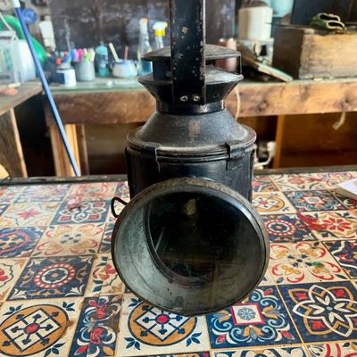 Sale Photo Thumbnail #65: Antique British Railroad Lantern