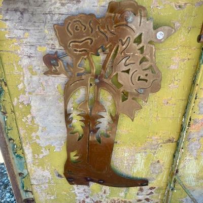 Sale Photo Thumbnail #74: Metal Wall Art Boot