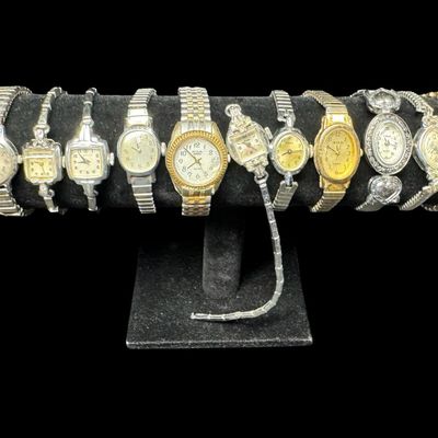 Sale Photo Thumbnail #256: Includes Westclox, Vulcain, Timex, Helbros, Collezio, and more. Total of 11 pieces. Not tested. [PM]