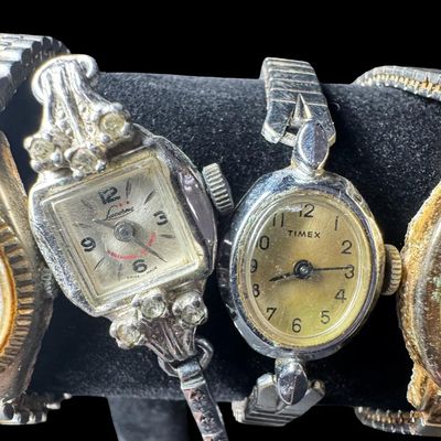 Sale Photo Thumbnail #261: Includes Westclox, Vulcain, Timex, Helbros, Collezio, and more. Total of 11 pieces. Not tested. [PM]