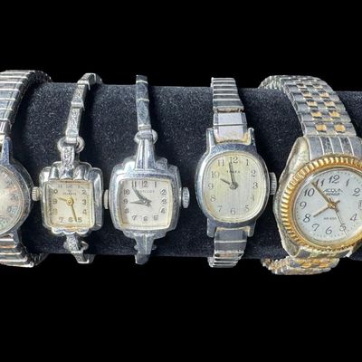 Sale Photo Thumbnail #258: Includes Westclox, Vulcain, Timex, Helbros, Collezio, and more. Total of 11 pieces. Not tested. [PM]