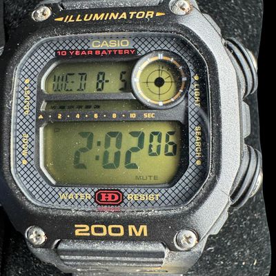Sale Photo Thumbnail #268: Includes a Westclox pocket watch, a Citizen wristwatch, a Sulina watch, and a Casio digital wristwatch. Total of four watches. One is missing the original band. Not tested. [PM]