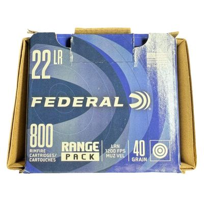 Sale Photo Thumbnail #282: Includes 800 rounds of Federal .22LR 40 grain ammunition, and 300 rounds of Remington .22LR Target ammunition. Total of 1100 rounds. All rounds are standard velocity. **NO SHIPPING ON AMMUNITION.** [RS]