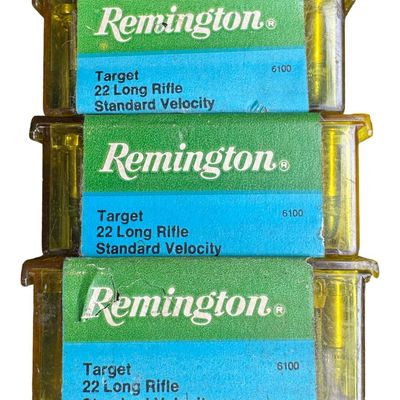 Sale Photo Thumbnail #281: Includes 800 rounds of Federal .22LR 40 grain ammunition, and 300 rounds of Remington .22LR Target ammunition. Total of 1100 rounds. All rounds are standard velocity. **NO SHIPPING ON AMMUNITION.** [RS]