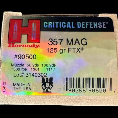 Sale Photo Thumbnail #325: This is a box of 25 rounds of 125 grain FTX ammunition. The box was previously unopened. **NO SHIPPING ON AMMUNITION.** [RS]
