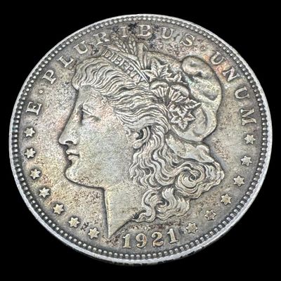 Sale Photo Thumbnail #418: This 1921-D Morgan is not graded. The silver content is 90%. [PM]