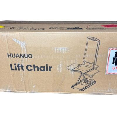 Sale Photo Thumbnail #438: This works as both a floor recovery lift, and a fully submersible waterproof bath lift. It features a motorized adjustment powered by a high-capacity lithium battery. It has never been removed from the box, and is not tested. [AG]