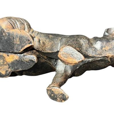 Sale Photo Thumbnail #462: This has a dark patinated finish. It measures 5.5 inches high. [AG]