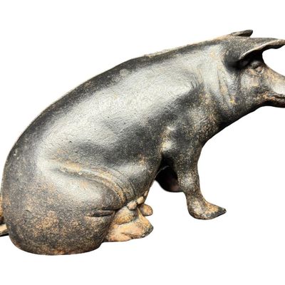 Sale Photo Thumbnail #459: This has a dark patinated finish. It measures 5.5 inches high. [AG]