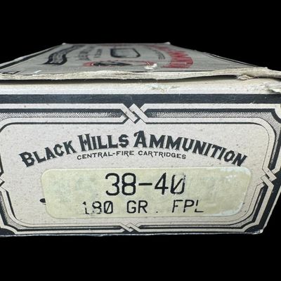 Sale Photo Thumbnail #468: Includes one box of 50 rounds of 38-40 caliber, 180 grain ammunition. **NO SHIPPING ON AMMUNITION.**. [LG]