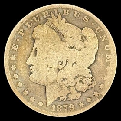 Sale Photo Thumbnail #596: This 1879 Morgan is not graded. The silver content is 90%. [PM]