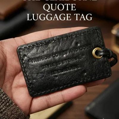 Genuine Leather Liz Claiborne Luggage Tag