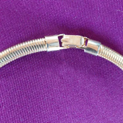 Excellent vintage multi color necklace on gold chain