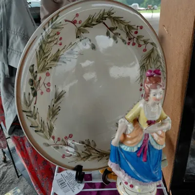 Stoneware Decorative Vintage Christmas Plate