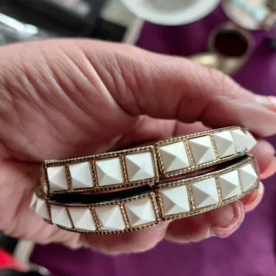 Vintage Enamel Studded Bangle